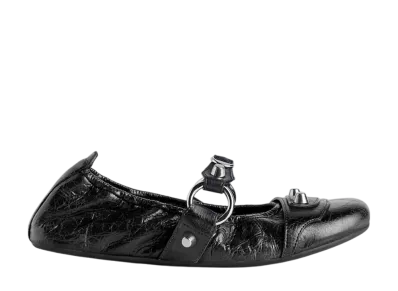 バレンシアガ ウィメンズ シティ バレリーナ "ブラック/シルバー"