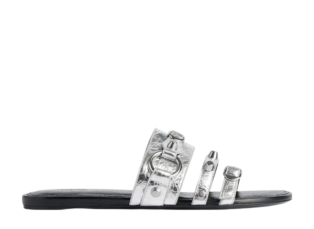 バレンシアガ ウィメンズ シティ ミュール フラット "シルバー"