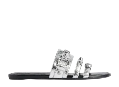 バレンシアガ ウィメンズ シティ ミュール フラット "シルバー"