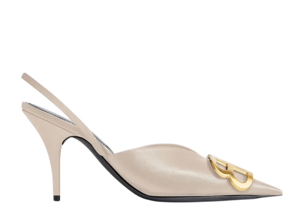 バレンシアガ ウィメンズ ナイフ BB スリングバック 80mm パンプス "シャンパーニュ"