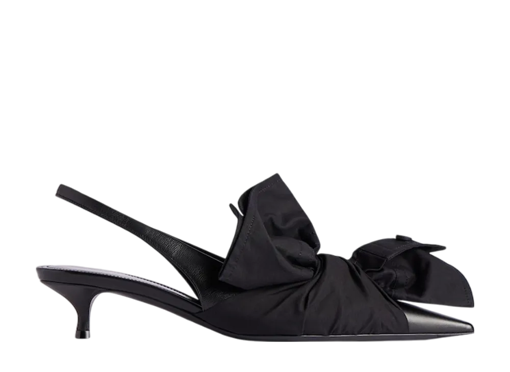 バレンシアガ ウィメンズ ナイフ シュミーズ 40mm スリングバック "ブラック"