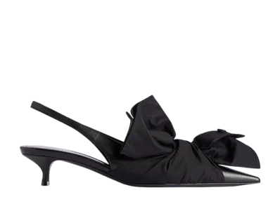 バレンシアガ ウィメンズ ナイフ シュミーズ 40mm スリングバック "ブラック"