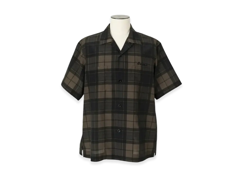 sacai Plaid Print Shirt "Khaki/Navy"