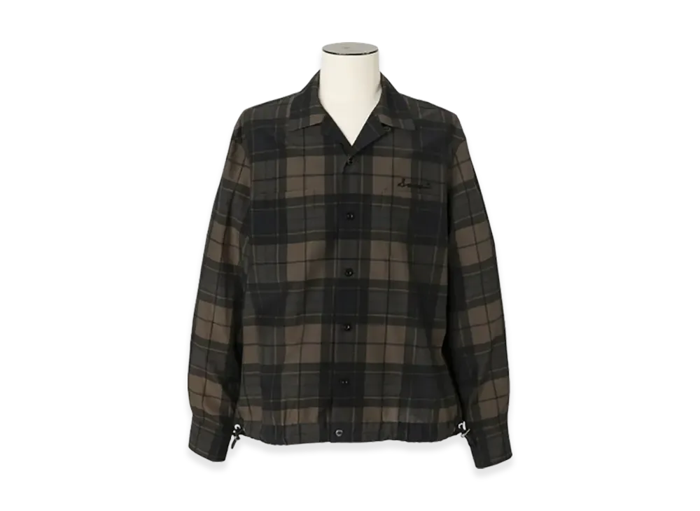 sacai Plaid Print Shirt "Khaki/Navy"