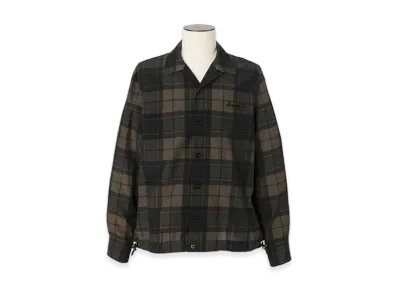 sacai Plaid Print Shirt "Khaki/Navy"