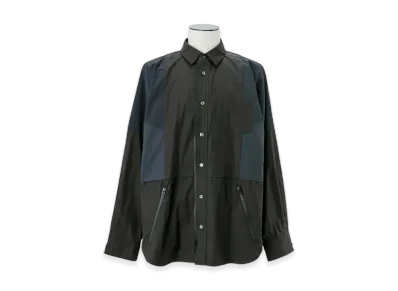 sacai Poplin x Taslan Nylon Shirt "Black"