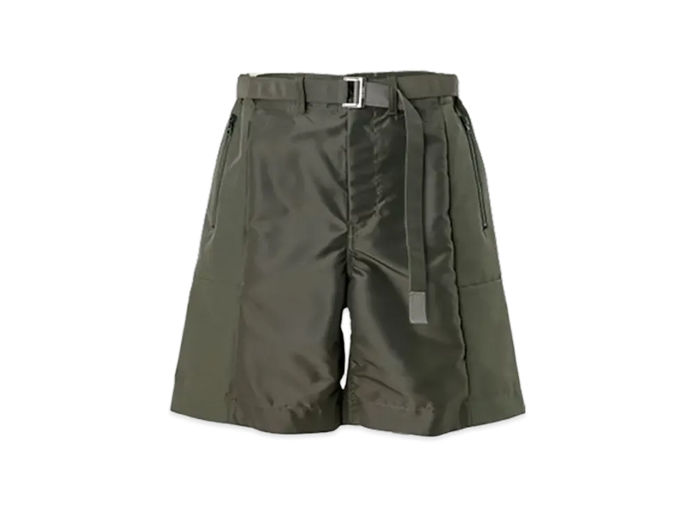 Sacai Nylon Twill Mix Shorts カーキ　SIZE　2 sacai Nylon Twill x Grosgrain Shorts – mou by ACROPOLIS