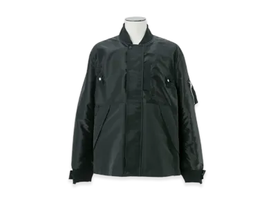 sacai Nylon Twill x Grosgrain Blouson "Black"
