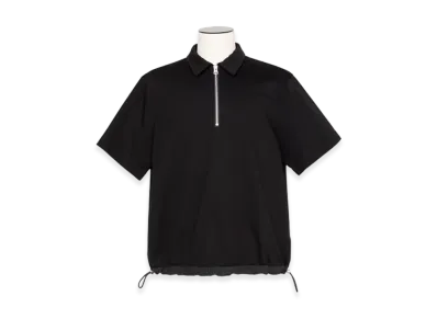 sacai Cotton Jersey Polo Shirt "Black"