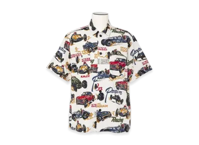 sacai Car Race / Tropical Print Shirt "Ivory"
