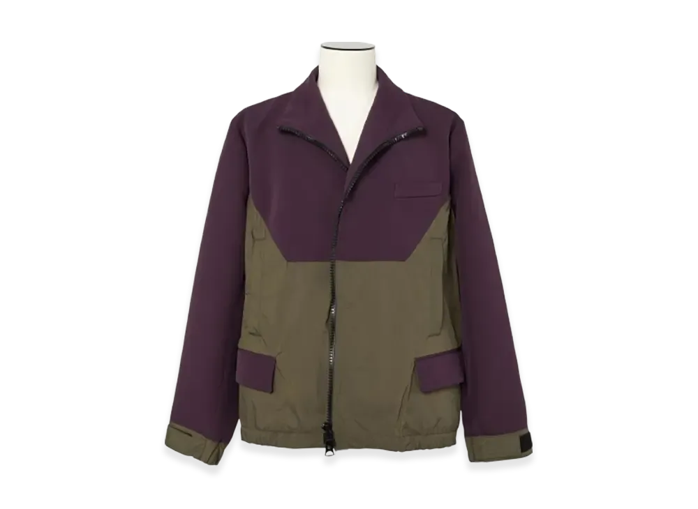 sacai Matelasse Twill Mix Jacket "Purple/Khaki"