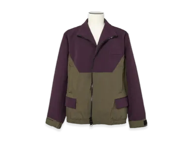 sacai Matelasse Twill Mix Jacket "Purple/Khaki"