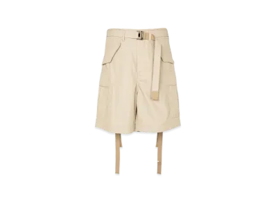 sacai Cotton Twill Shorts "Beige"