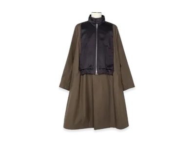 sacai Cotton Chino x Cotton Gabardine Coat "Navy/Dark Khaki"