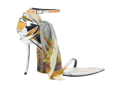 DIESEL Women's D-Ten&Half Sandal Bandana "Yellow/Gray"