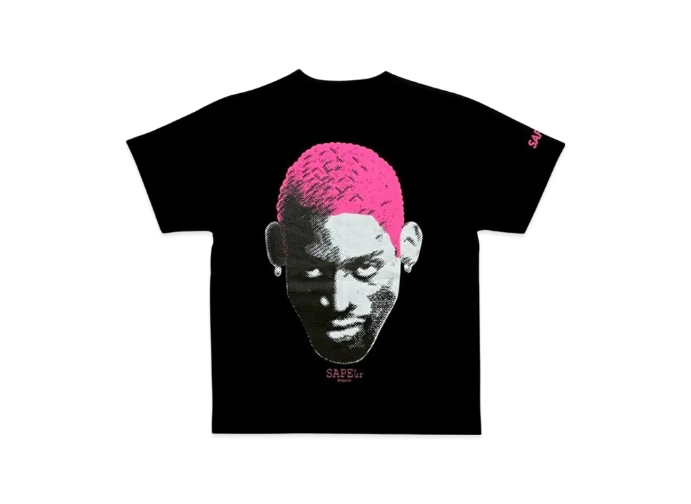 SAPEur Youth Archive Series Neon Pink Head S/S Tee "Black"
