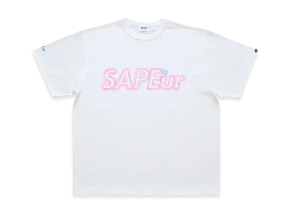 SAPEur Neonsign Logo S/S Tee "White"