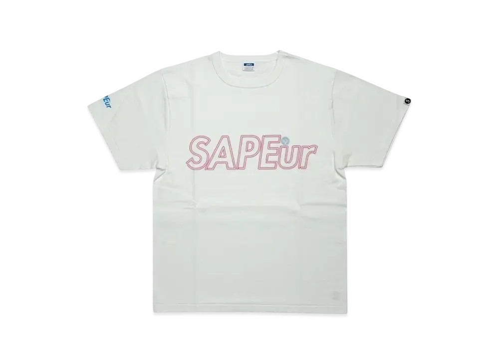 SAPEur Youth Neonsign Logo S/S Tee "White"