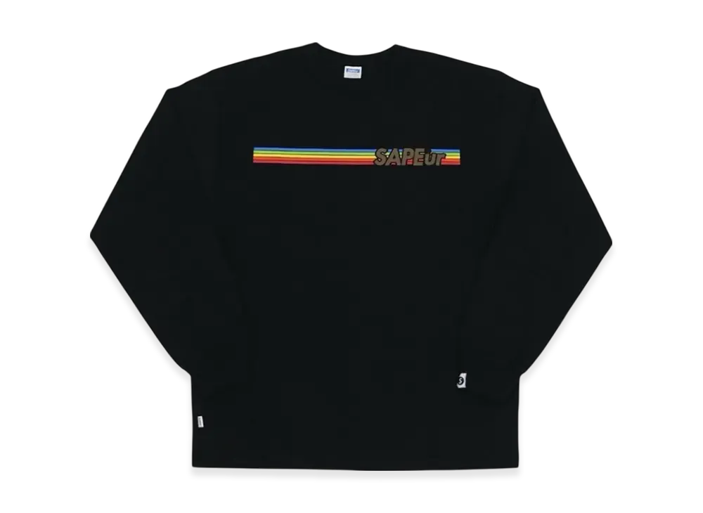 SAPEur Rainbow Logo Long Sleeve Tee "Black"