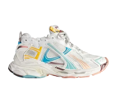 バレンシアガ ウィメンズ ランナー スニーカー "ホワイト/イエロー/ブルー"