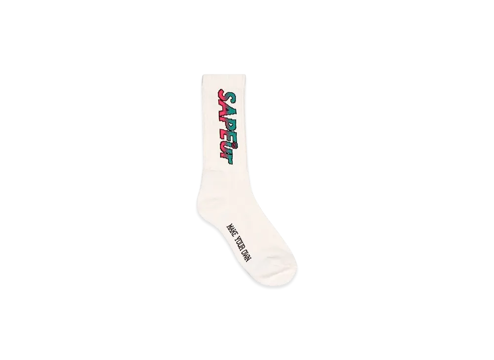SAPEur Gradation Logo Socks "Hot Pink Green"