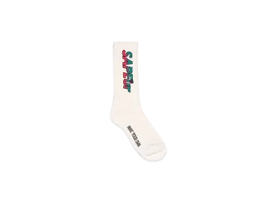 SAPEur Gradation Logo Socks "Hot Pink Green"