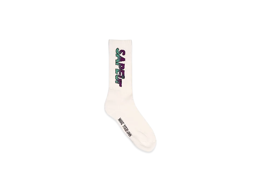 SAPEur Gradation Logo Socks "Green Purple"