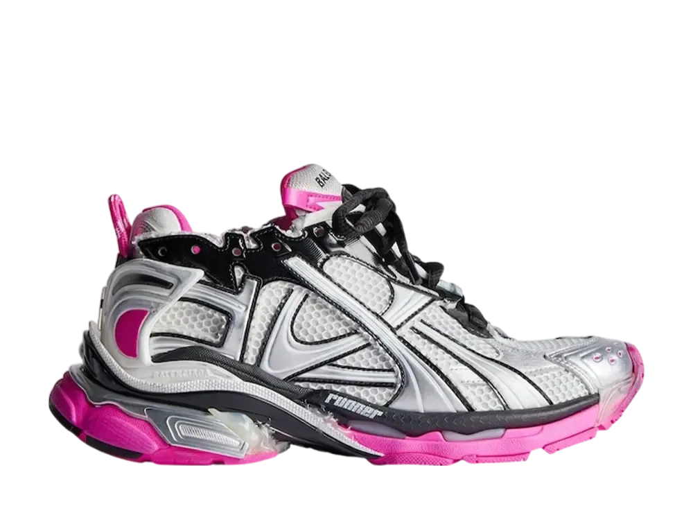 バレンシアガ ウィメンズ ランナー スニーカー "シルバー/ブラック/ネオンピンク"