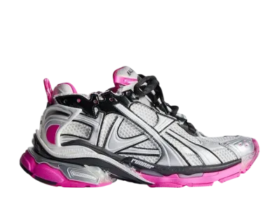 バレンシアガ ウィメンズ ランナー スニーカー "シルバー/ブラック/ネオンピンク"