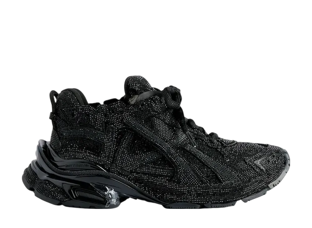 バレンシアガ ウィメンズ ランナー スニーカー ラインストーン "ブラック"