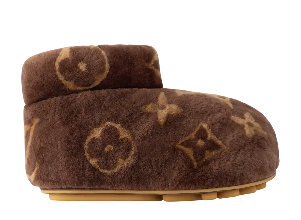 ルイヴィトン LV フットプリント アンクルブーツ "ブラウン"