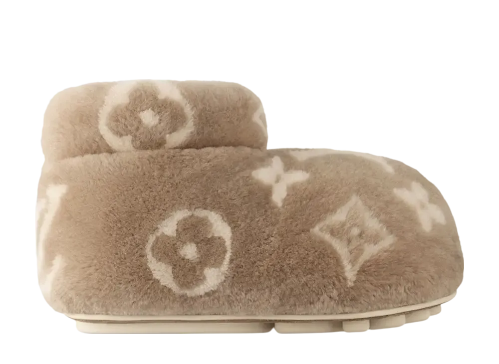 ルイヴィトン LV フットプリント アンクルブーツ "ベージュ"