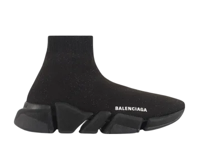 バレンシアガ ウィメンズ スピード2.0 スニーカー シャイニー "ブラック"