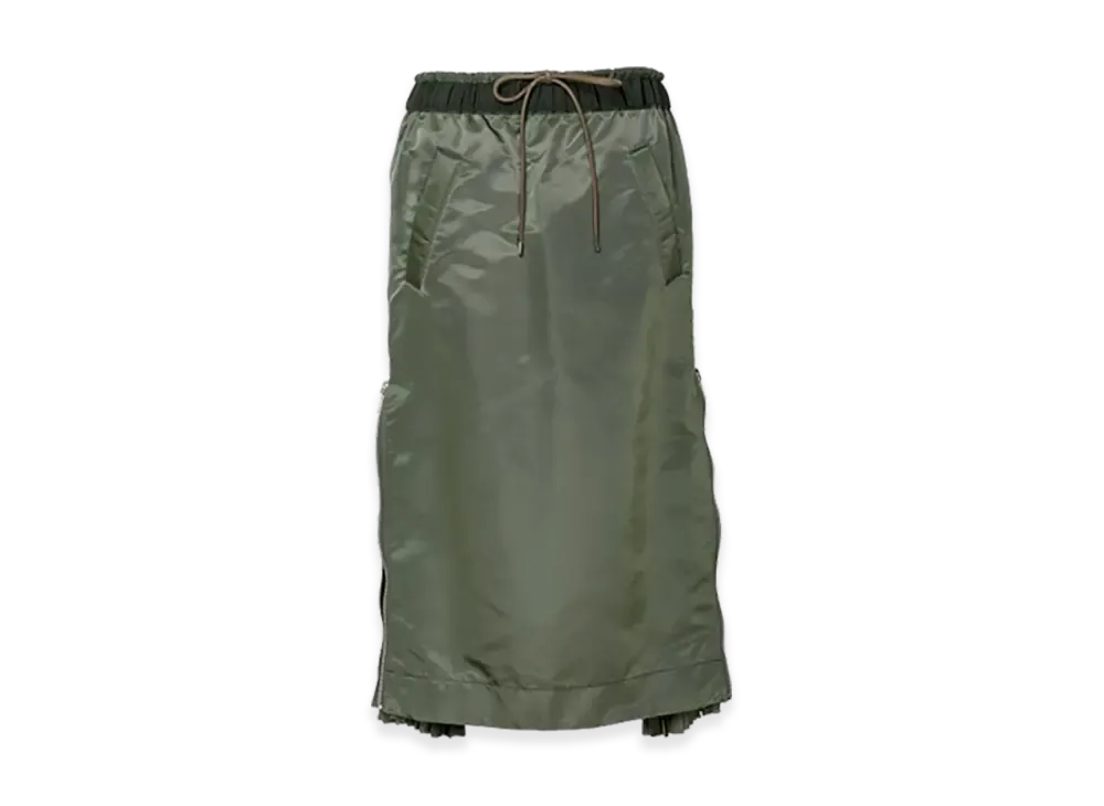 sacai Nylon Twill Skirt "Khaki"