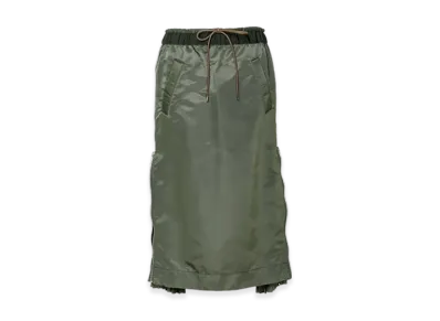 sacai Nylon Twill Skirt "Khaki"