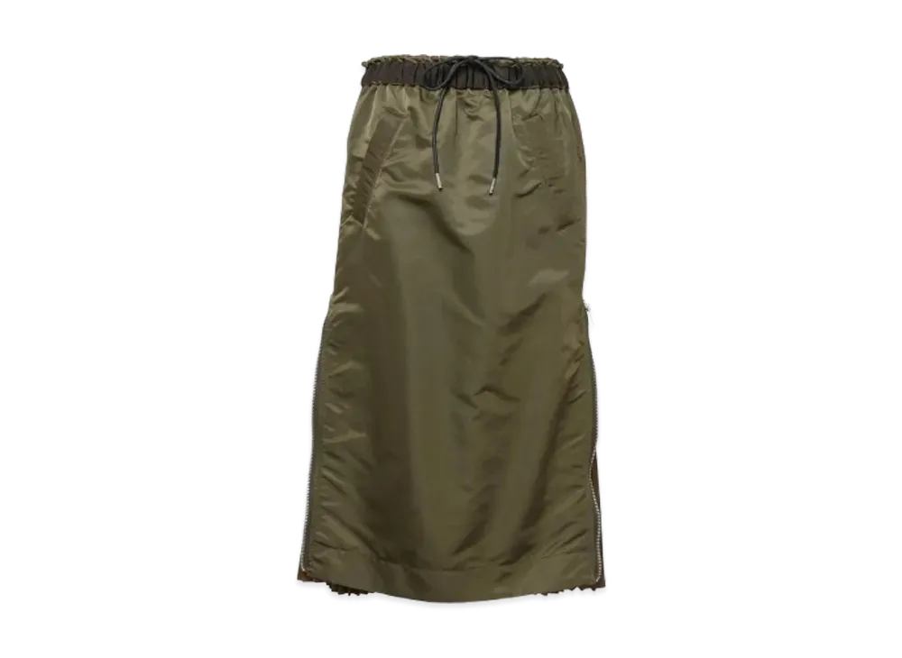 sacai Nylon Twill Skirt "Olive"