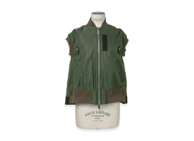 sacai Nylon Twill Vest "Khaki"