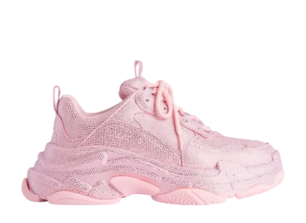 バレンシアガ ウィメンズ トリプルS スニーカー ラインストーン "ライトピンク"