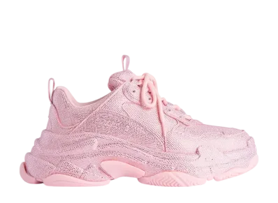 バレンシアガ ウィメンズ トリプルS スニーカー ラインストーン "ライトピンク"