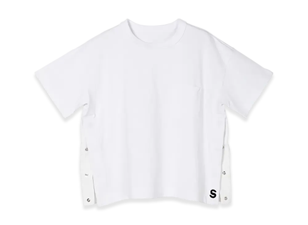 sacai S Cotton Jersey T-Shirt "White"