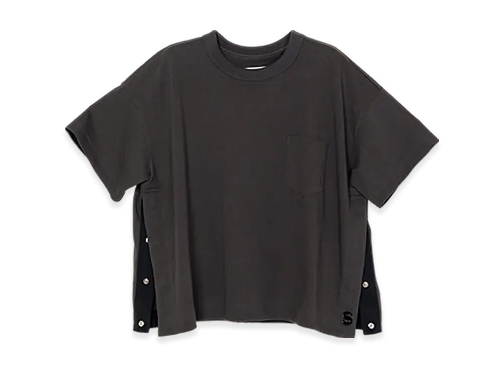 sacai S Cotton Jersey T-Shirt "Charcoal Gray"