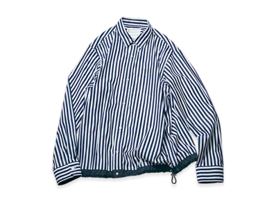 sacai Cotton Poplin Shirt "Navy Stripe"