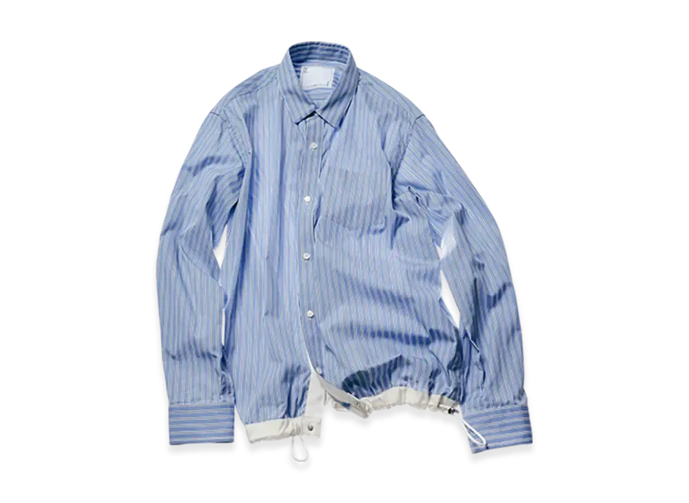 sacai Cotton Poplin Shirt "Light Blue Stripe"
