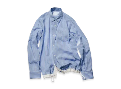 sacai Cotton Poplin Shirt "Light Blue Stripe"