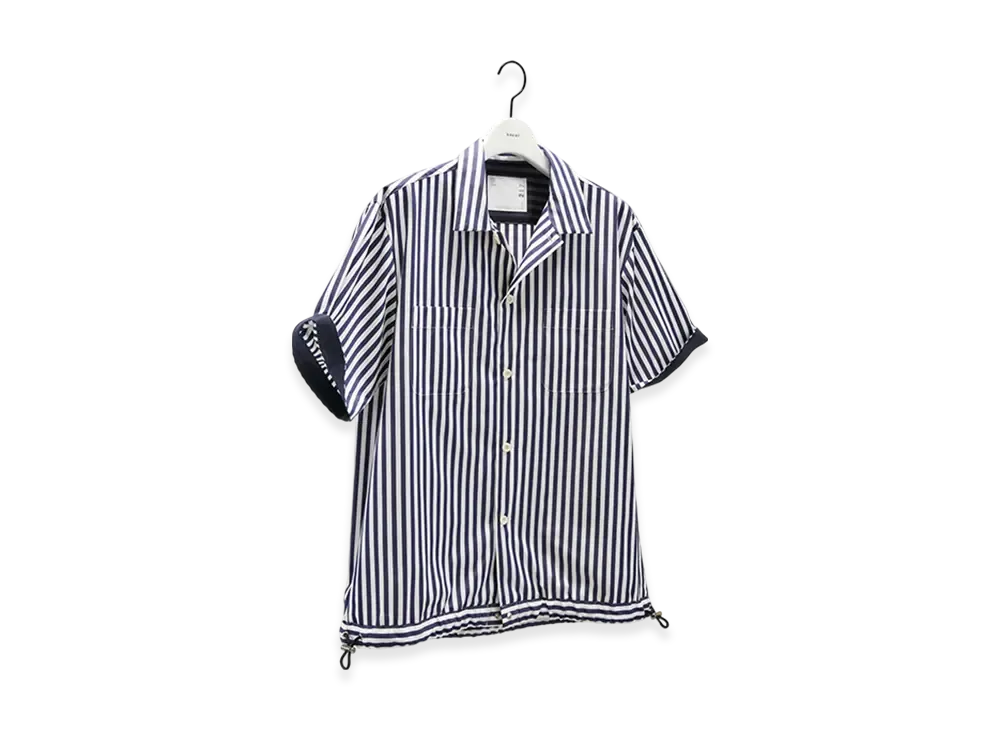 sacai Cotton Poplin Shirt "Navy Stripe"