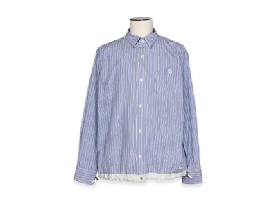 sacai ThomaS Mason S Cotton Poplin Shirt "Light Blue Stripe"