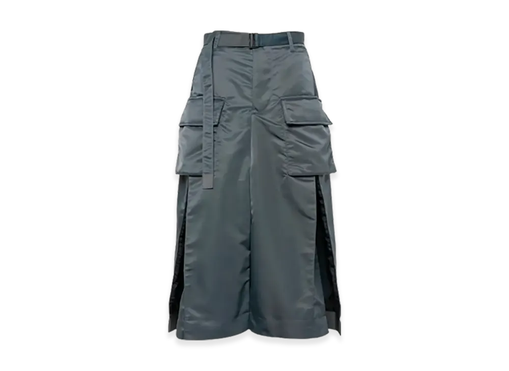 sacai Nylon Twill Skirt "Blue Gray"