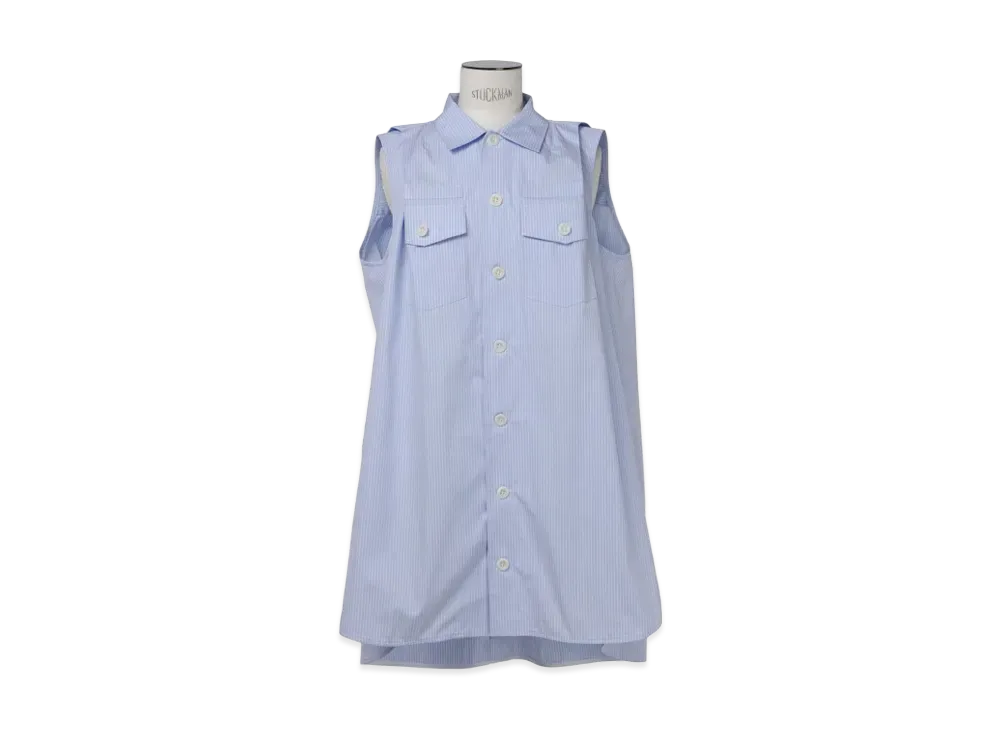 sacai Cotton Poplin Dress "Light Blue Stripe"
