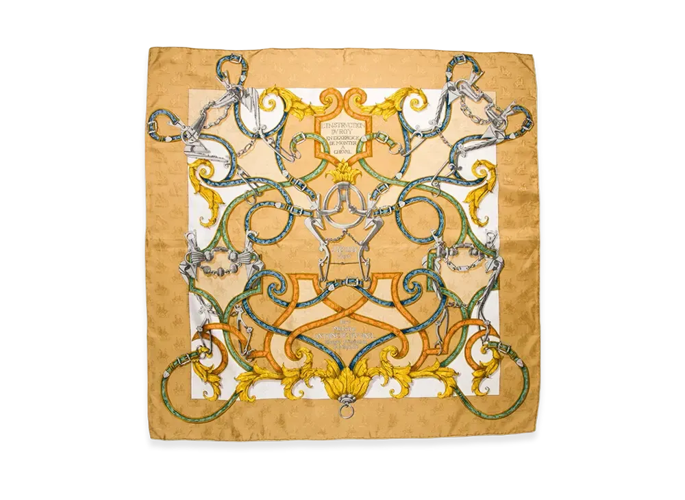 Hermes Scarf 90 Instrvction Dv Roy "Brown"