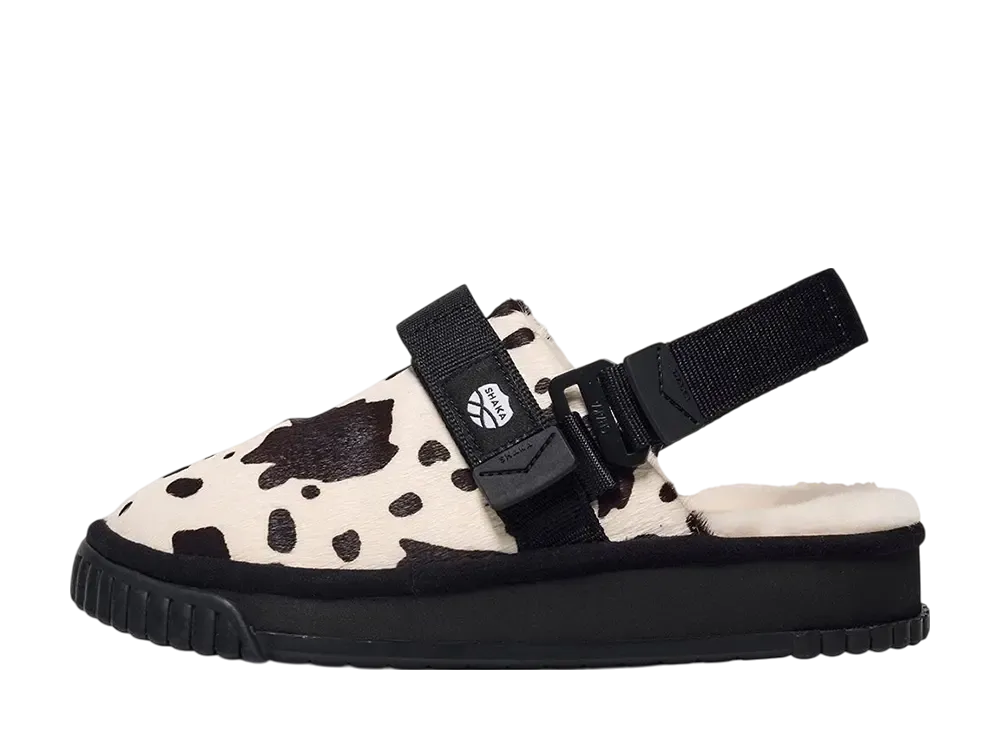 シャカ スナッグ クロッグ ボア カウヘア "ホルスタイン"